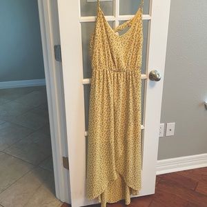 Yellow high low dress